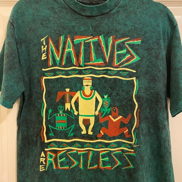 ❌SOLD❌Vintage 90s The Native’s Are Restless Hawaii Indie Mineral Washed Tee - Picture 4 of 8